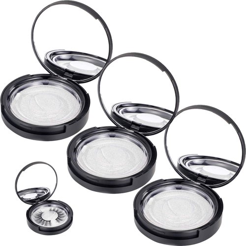 SHEYNIAN 3 Pack Eyelash Storage Case Holder with Mirrow, Empty Eyelash Cases Travel with Lash Holder for for Ladies and Girls