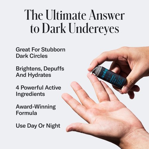 Geologie Dark Circle Under Eye Cream | Treatment For Dark Circles, Puffy Eyes Fine Lines & Wrinkles | Kojic Acid, Caffeine, Peptides, Niacinamide & Hyaluronic Acid | Effective Formula For Men & Women