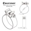 Roadformer 4" Exhaust Clamp Narrow Band Stainless Steel (2 Pack)