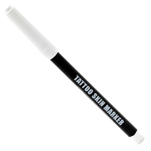 Bold Tip Tattoo Stencil Body Pen Markers for Freehand Drawing on Human Skin Purple Non-Toxic Long-Lasting Dot Marks Piercing Microblading Thick Line Pack of 5