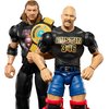 Mattel WWE Championship Showdown 2-Pack Action Figures & Accessory, Series #15 Stone Cold Steve Austin vs Triple H Collectible Set, 6-inch