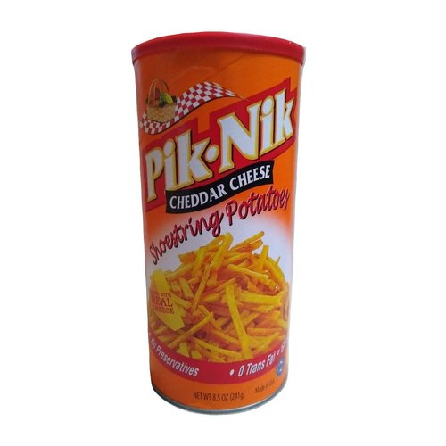Pik Nik Cheddar Cheese Shoestring Potatoes, 8.5 oz 2 Pack