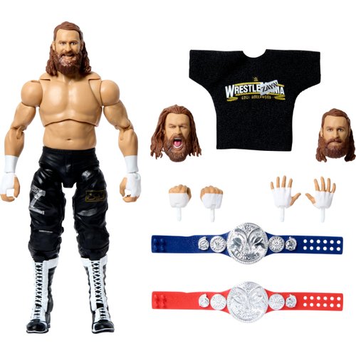 Mattel WWE Ultimate Edition Fan Takeover Action Figure, Sami Zayn Collectible Set with Interchangeable Accessories Like Extra Heads & Swappable Hands