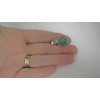 Generic 2 extra small metal turquoise blue stone alligator hair clip fine thin hair