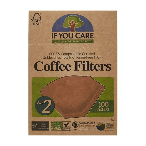 If You Care FSC Unbleached No 2 Coffee Filters, 100 Count