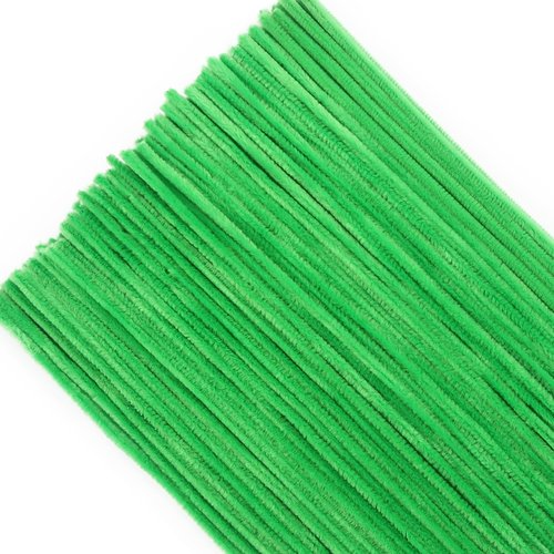 TOAOB 100pcs Pipe Cleaners Light Green Pipe Cleaners Chenille Stems 6mm x 12 Inch Fuzzy Sticks Craft Supplies for Art DIY Crafts Decorations