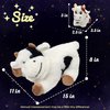 Hopearl LED Plush Cow Lighting Up Stuffed Mommy Cow with 3 Baby Dairy Cows in her Tummy Floppy Stuffed Animal Playset Night Lights Glow in The Dark for Mom Toddlers, 15''