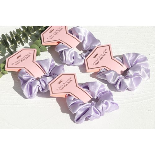 10 PACK Bridesmaid Scrunchies Bridesmaid Proposal Gifts Elastics Hair Ties Bachelorette Party Favors Bridesmaid Gift for Bridal Wedding Party(To Have and To Hold Your Hair Back) Purple