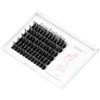 Bodermincer 72pcs Wide Cluster 3D Effect Glue Bonded Mink Super Cluster Eyelash Home Eyelash Extension Eyelashes D Curl Individual Lashes Makeup (12mm)