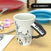 Fairly Odd Novelties Ceramic Black & White Piano Coffee Musician Mug, One Size, White, FON-10216