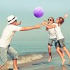 4 Pcs 9 Inch Inflatable Balls for Kids & 1 Hand Pump, Bouncy Balls Beach Ball Kickball Toys Balls for Pets School Playground Ball Indoor/Outdoor Playballs Marbleized Inflatable Bouncing Balls-Purple