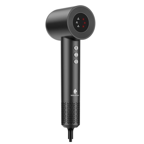 MiroPure Hair Dryer, Ionic Blow Dryer with 110,000 RPM High-Speed Brushless Motor for Fast Drying,1500W Low Noise Thermal-Control 3 Temps & 3 Speeds,Professional Hairdryer for Home ＆Travel