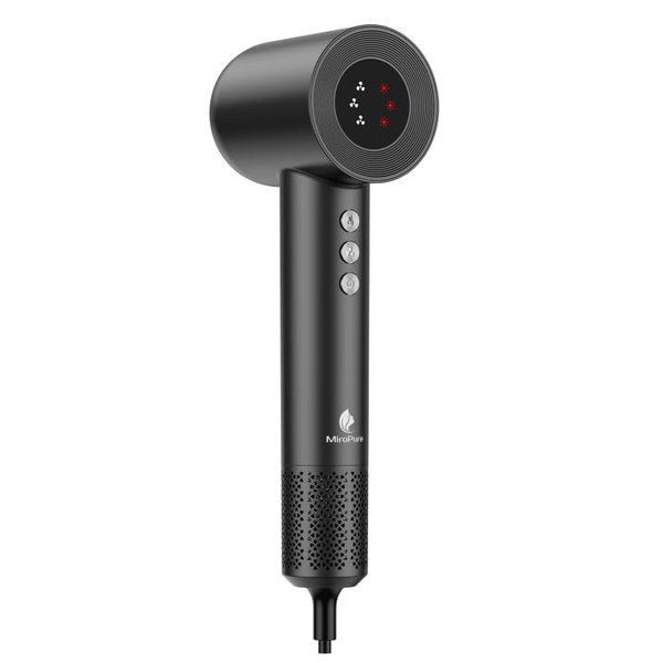 MiroPure Hair Dryer, Ionic Blow Dryer with 110,000 RPM High-Speed Brushless Motor for Fast Drying,1500W Low Noise Thermal-Control 3 Temps & 3 Speeds,Professional Hairdryer for Home ＆Travel