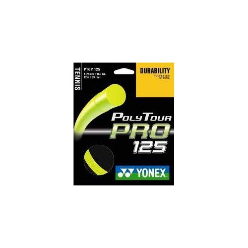 YONEX Tennis String Poly Tour Pro 125 Durability Polyester String, Flash Yellow