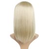 SYXLCYGG Bob Wig Blonde Short Wigs Flame Retardant 14" Straight Silky Fluffy Synthetic Womens Hair Wig With Bangs Girl Cosplay Party White Women Daily(Free Wig Cap)