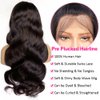 Wingirl 13×5 Lace Front Human Hair Wigs for Women 12A HD Transparent Body Wave Lace Front Wigs Human Hair Pre Plucked Bleached Knots (22 Inch (Pack of 1), black)