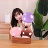 Yeqivo Cute Mushroom Plush Toy, Purple Mushroom Plush Pillow 3D Soft Mushroom Plushie, Mushroom Hugging Plush Pillow Gift for Girls Kids Home Mushroom Decor Christmas Birthday 25cm