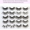 DAODER False Eyelashes 25MM Mink Lashes Dramatic Look Fluffy Long Fake Eyelashes Wispy 25mm False Lashes Strip 10 Variety Pairs Mixed for Halloween Bold Makeup