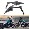 Black 8mm/10mm Motorcycle Spear Blade Rear View Side Mirrors for Cruiser Chopper Sportster Dyna Softail Street Bike Scooter Dirt Bike