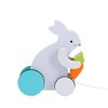 Petit Collage: Busy Bunny Wooden Pull Toy | Pull The String and The Bunny Will Follow | Great for Kids 18 Months +