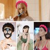 ACO-UINT 2 Pack Spa Headbands for Washing Face, Rhinestone Skincare Headbands Makeup Headband Sponge Face Wash Headbands, Terry Cloth Headbands Puffy Hair Band for Washing Face
