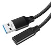 USB C 3.20 Gen2 Extension Cable 0.5ft/15cm, 100W5A PD Fast Charging, 10Gbps Data Transfer, 4K@60Hz Video Output Monitor Cable for iPhone/MacBook/iPad/Galaxy/USB C Hub (Black-A)