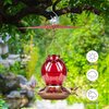 11.2" Metal Bird Feeder Rain Guard, Red Dome Cover Umbrella Shade for Hummingbird Oriole, Squirrel Baffles for Bird Feeders