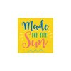 Creative Converting Made for the Sun Beverage Napkins, 5", Blue, White, Red, and Yellow