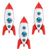 Red Rocket Balloons, Space Balloons for Space Themed Party Decorations Rocket Mylar Balloon for Rocket Birthday Decorations 3 Pcs