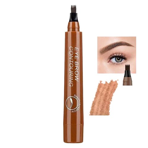 Aturmc Eyebrow Pen Micro-Fork 4 Tip Eyebrow Pencil Lasting 3D Waterproof Not Easy To Remove Makeup Professional Fine Sketch Liquid Eye Natural Looking Brow Pen