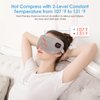 Heated Eye Mask, Deckpro Steam Warm Compress Therapy Cordless USB Rechargeable Sleep Mask with Adjustable Strap Silk Traveling Eye Mask for Dark Circles, Puffiness and Eye Fatigue Gray
