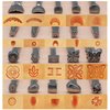Leather Stamping Tools Kit,Leather Different Shape Saddle Making Stamp Punch Set,Leather Carving Tools Kit with Leather Working Hammer, Swivel Knife,Tracing Paper and Tracing Pen