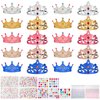 Okllen 31 Pcs Foam Princess Tiaras and Crowns Set for Kids, Making Your Own Tiaras and Crowns with Diamond Sticker for Kids' Party Supplies