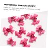 Beavorty 40pcs Bow Nail Decoration Pink Accessories Resin Jewelry Dark Pink Bow Tie 3D Bow Nail Art Ribbon Bowknot Ornament Manicure DIY Charms Nail Art Jewelry Bow Charms Nail Art Supplies