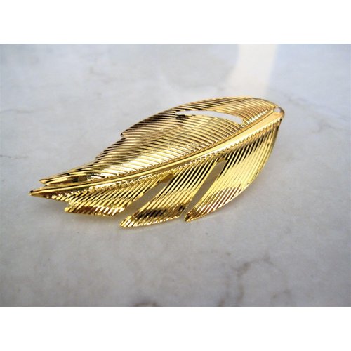 Generic Small gold leaf hair barrette alligator clip bridal clip bridal barrette (Number of clips: 1 clip)