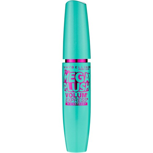 Maybelline New York Volume Express Mega Plush Waterproof Mascara, Brownish Black, 0.3 Fluid Ounce