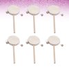 EXCEART Baby Toy 6pcs Wooden Musical Rattle Toy Unfinished Wooden Rattle-Drum Round Corner Handcraft Baby Shaking Drum Early Educational Toy for Kids DIY Painting Drawing Kids Toys