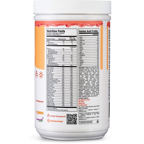 Maxi-Health NatureMAX PlusTM Energy Support Drink Soy Protein Powder - Sugar Free Diet Supplement - 20g Protein Per Serving - Natural Strawberry Flavor - Kosher Vitamin - 1lb