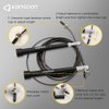 KANSOON Speed Jump Rope with Advanced Ball Bearing System, Aluminum Handles, 10’ Adjustable Wire Cable, for Boxing Cardio HIIT Workouts and Home Gym Fitness Exercise (steel, black)