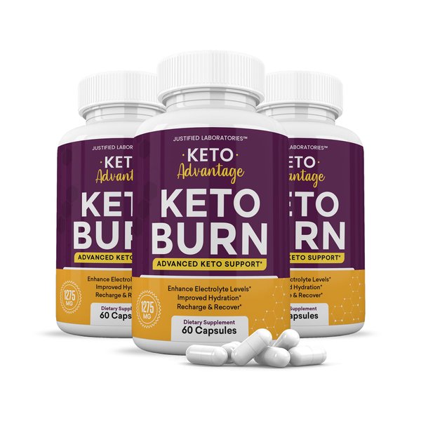 (3 Pack) Keto Advantage Keto Burn Pills 1275MG New & Improved Formula Contains Apple Cider Vinegar Extra Virgin Olive Oil Powder Green Tea Leaf 180 Capsules