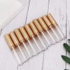 10 pcs Empty Lip Gloss Tubes, Transparent and Glod Plastic Lip Gloss Tube Containers DIY Lipstick Balm Travel Makeup Transparent Bottle With Matte Gold Cap Lip Gloss Bottles