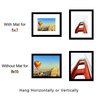 Wiscet 8x10 Picture Frame Set of 3, Display Pictures 5x7 with Mat or 8 x 10 Without Mat, Photo Frame for Wall Mounting or Tabletop Display, Black