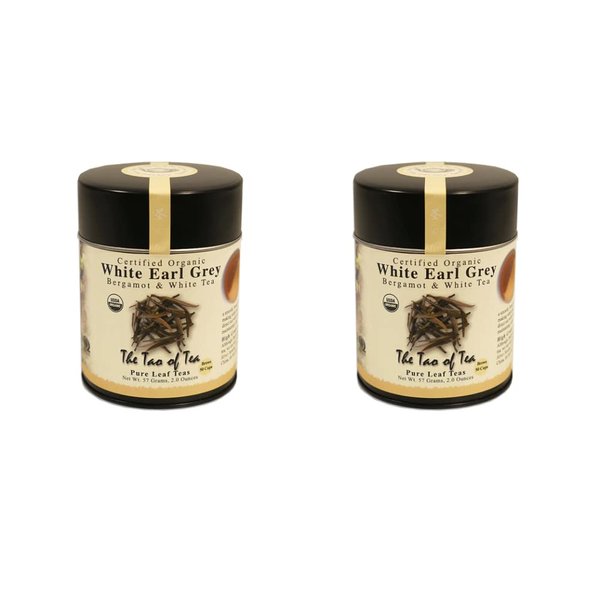 The Tao of Tea, White Earl Grey Sun-Dried White Tea, Loose Leaf, 2-Ounce Tins (Pack of 2)
