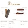 Altesse 11132 Small Wide Tooth Comb Tortoiseshell Mustache Comb for Men (3.5") with Pocket Comb Synthetic Leather Case. Essential Facial Hair Travel Comb For Any Beard Kit for Men. Handmade in France