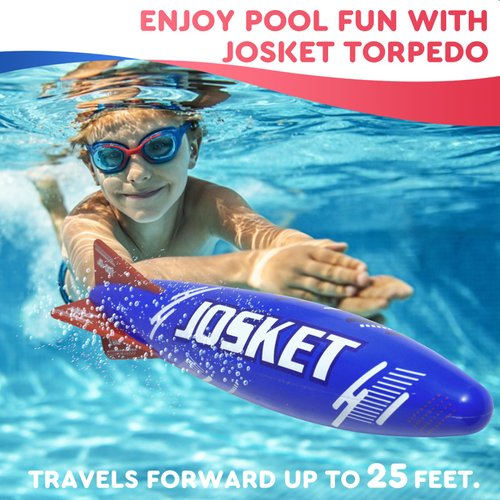JOSKET 10" Underwater Diving Toys Pool Torpedo Toys Swimming Throwing Torpedo Bandits Water Rockets Training Dive Toys