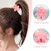 Drnytunk Mini Matte Claw Hair Clips for Women, 16Pcs Tiny Flower Clips for Thin/Thick Hair, Strong Hold Non Slip Hair Accessories