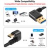 SinLoon U Shape USB Type C Spring Cable 5Gbps Retractable 90 Degree USB3.0 to USB C Charging Cable and Data Transfer for Phone, Tablet, Other USB C Devices (Left)
