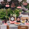 9PCS Retirement Party Decorations Rose Gold Retirement Party Centerpiece Honeycomb Glitter Table Toppers for Happy Retirement Party Supplies for Women