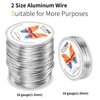 16 Gauge(1.5mm) Aluminum Wire 164 Feet(50M) KSVZS Bendable Metal Wire for Crafts,Sculpting,Armature,Jewelry Making【3-in-1】+18Gauge(1.0mm) Wire 32.8Ft(10M)+1 Pliers(Silver)…