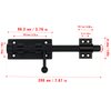 Slide Bolt Gate Latch, 7.8 Inch Heavy Duty Solid Stainless Steel Bolts Latches,for Fence, Yard Doors, Garages, Bedrooms, Cupboards and Window (2 Pack, Black)
